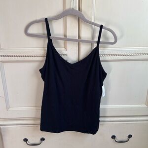 Gap Rib Cami with built in bra 
Size: XL Tall 
Color: black